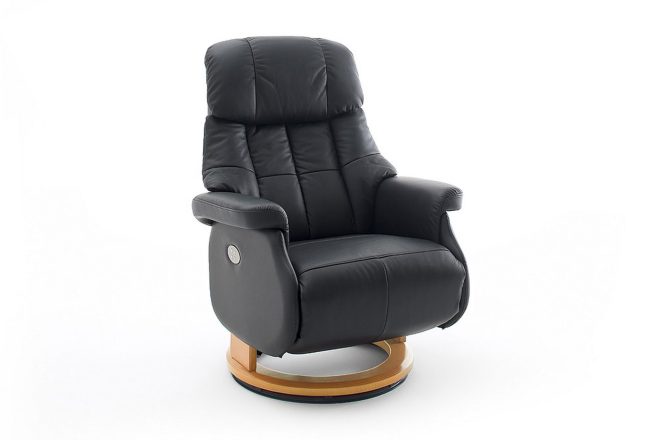 Reclinerfåtölj pelzer - svart