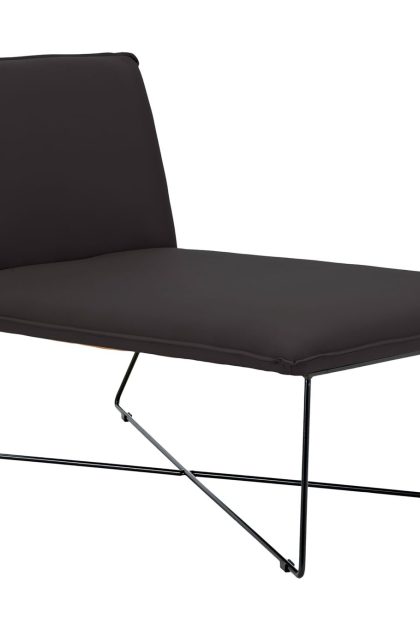Loungefåtölj cirino konstläder - svart