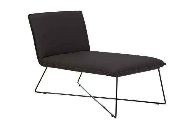 Loungefåtölj cirino konstläder - svart