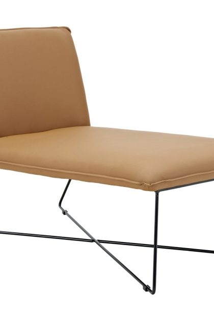 Loungefåtölj cirino konstläder - cognac