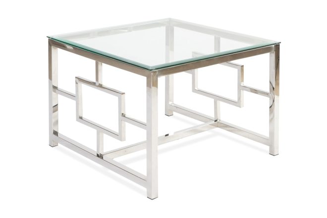 Soffbord padova 70 cm glas/krom - stenexpo