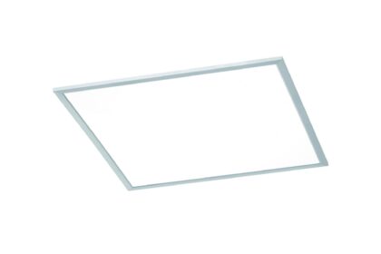 Trio lighting phoenix led plafond 62x62cm borstad stål - vit