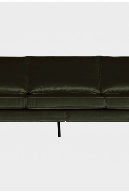 Sammetssoffa dotty 3-sits - grön