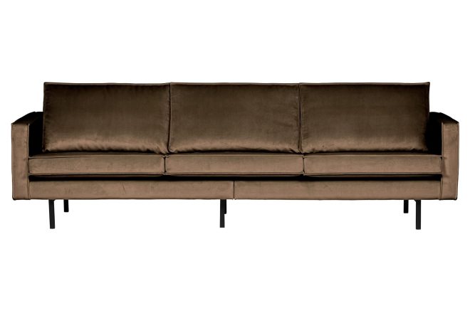 Sammetssoffa dotty 3-sits - taupe