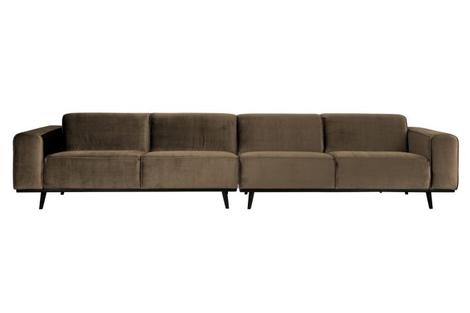 Sammetssoffa nowell 4-sits large - taupe