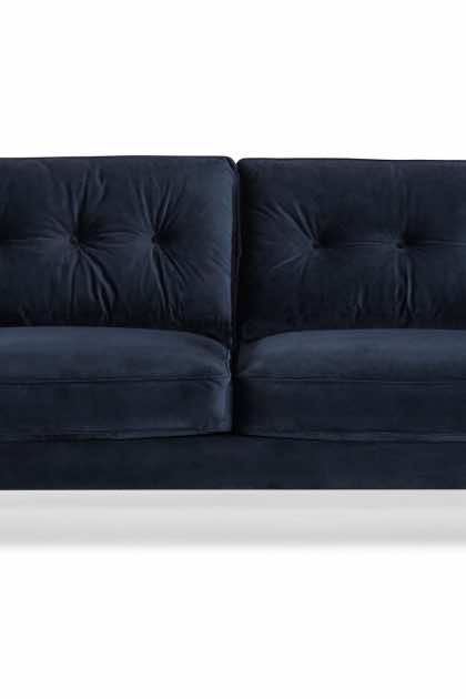 Sammetssoffa covington 3-sits - midnattsblå