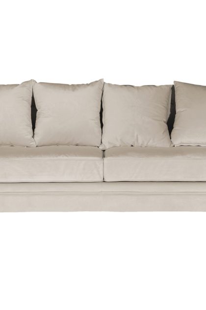 Velvet sammetssoffa 3-sits - beige