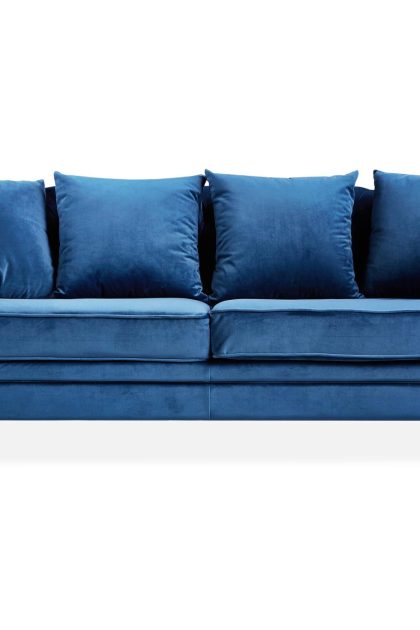 Velvet sammetssoffa 3-sits - blå
