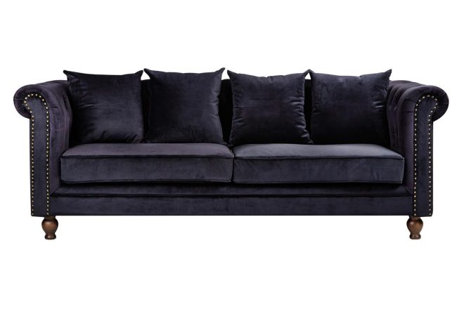 Velvet sammetssoffa 3-sits -