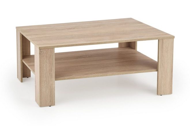 Soffbord pikarnia 110 cm med förvaring hylla - brun