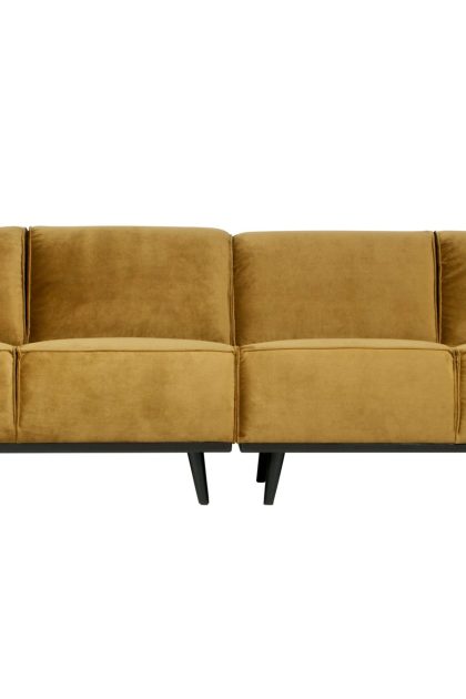 Sammetssoffa nowell 4-sits - honungsgul