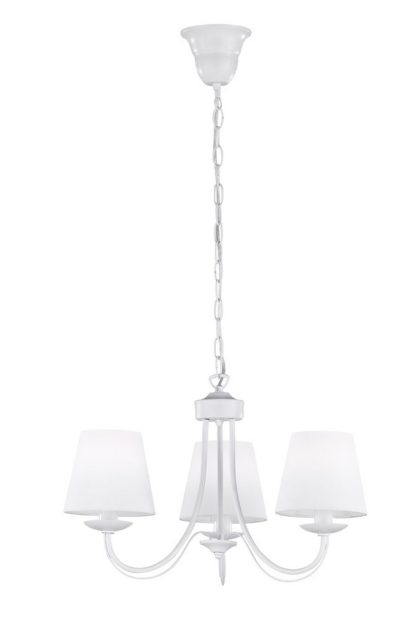 Trio lighting cortez ljuskrona 3l  e14 mattvit - vit