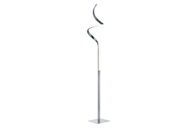 Trio lighting course led golvlampa borstad stål - vit