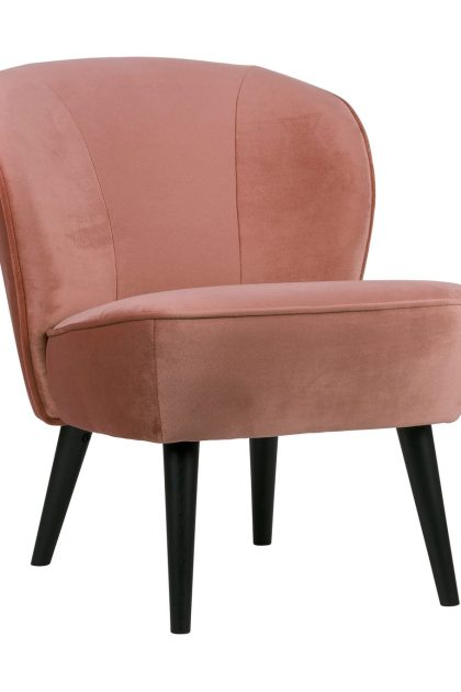 Sammetsfåtölj asra - rosa