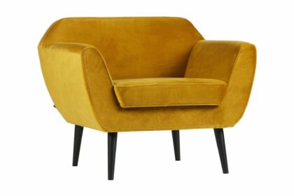 Sammetsfåtölj cerrolobo - ochre