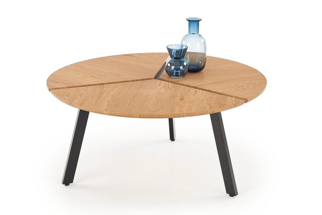 Soffbord savelli 86 cm runt - ekfärg/svart