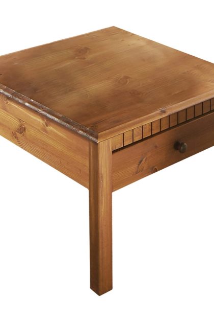 Soffbord lidwina 60 cm med förvaring låda - rödbrun
