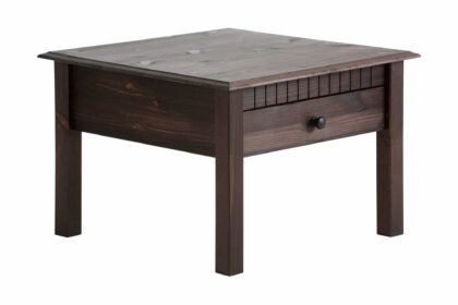 Soffbord lidwina 60 cm med förvaring låda - svart