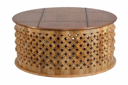 Soffbord haimi 80 cm - brun