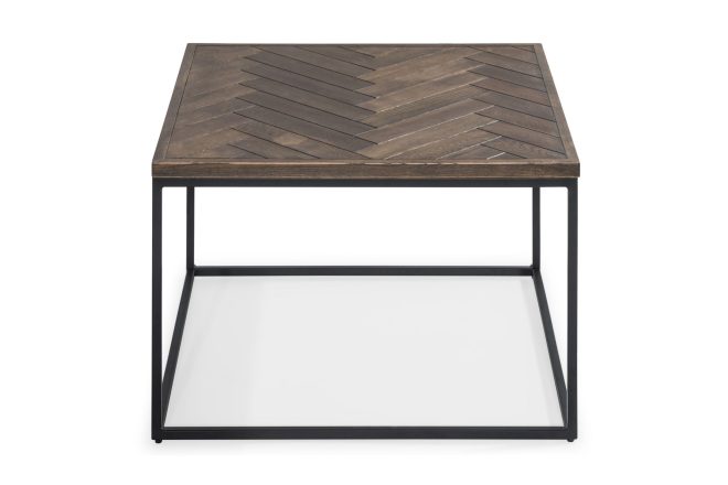 Soffbord narses 70 cm fiskbensmönster - mörkbrun/svart