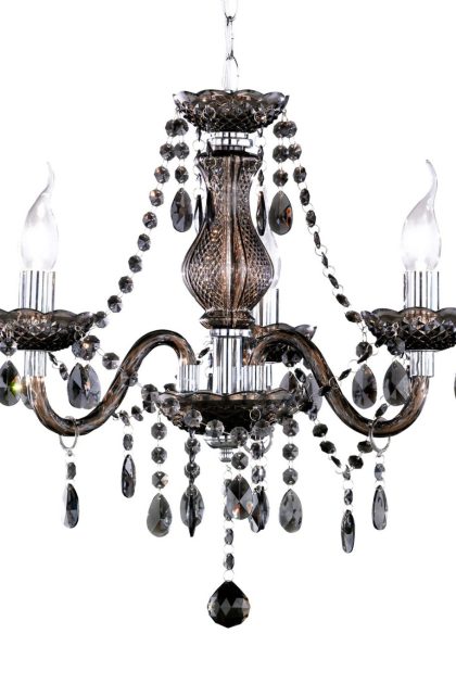 Trio lighting luster ljuskrona 3l  e14 svart - svart