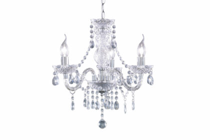 Trio lighting luster ljuskrona 3l  e14 transparent -