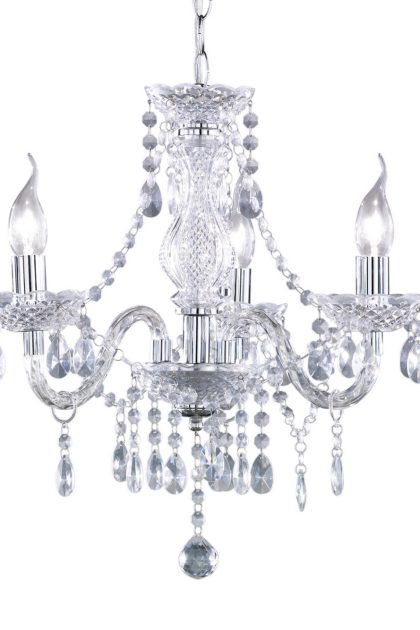Trio lighting luster ljuskrona 3l  e14 transparent -