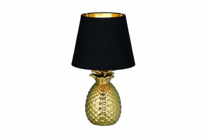 Trio lighting pineapple bordslampa 35cm e14 guld/ svart - guld|svart