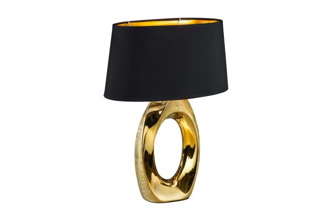 Trio lighting taba bordslampa 52cm e27 guld/ svart - guld|svart