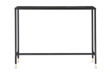 Dipp sidobord 100 cm marmormönster - glas/svart/mässing