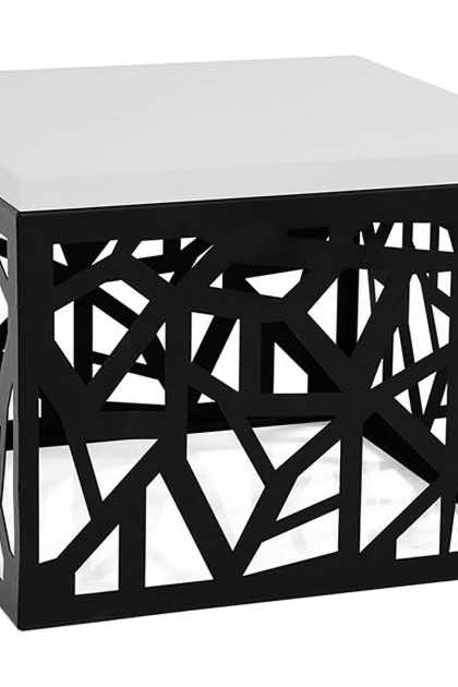 Soffbord palisa 60 cm - svart/vit