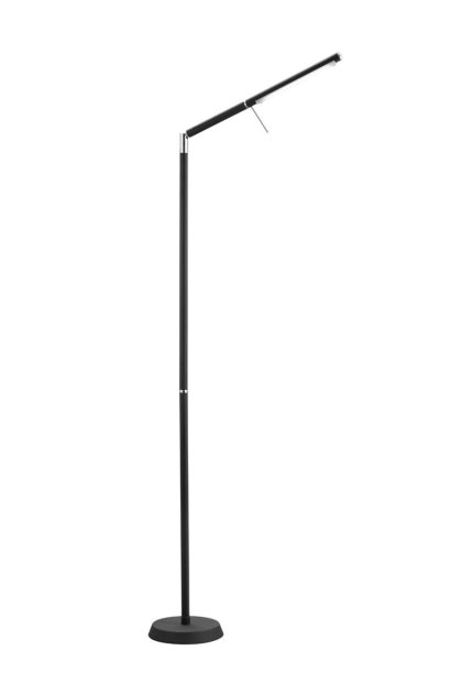Trio lighting filigran led golvlampa mattsvart - vit