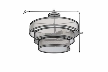 Plafond orabela rund - svart