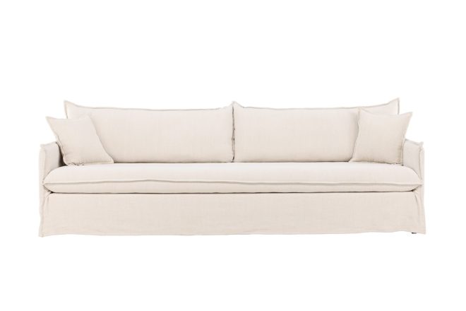 Nova djup soffa 4 sits sittdjup 78 cm bredd 275 cm höjd 90 cm - beige