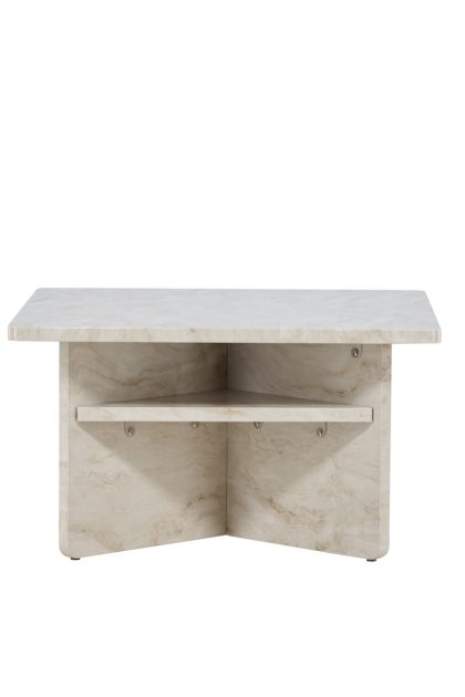 Ålesund travertin soffbord 75x75 cm - beige