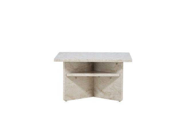 Ålesund travertin soffbord 75x75 cm - beige