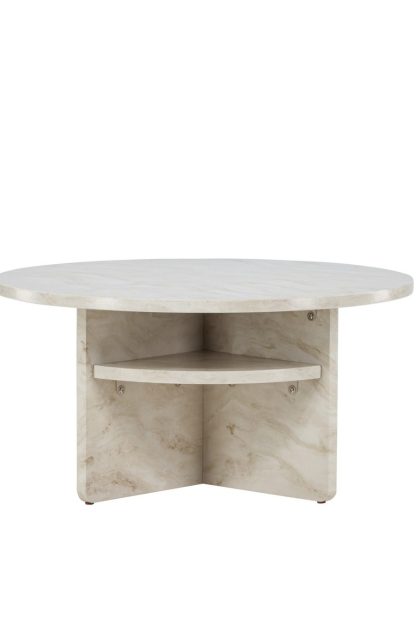 Ålesund runt travertin soffbord 85 cm - beige