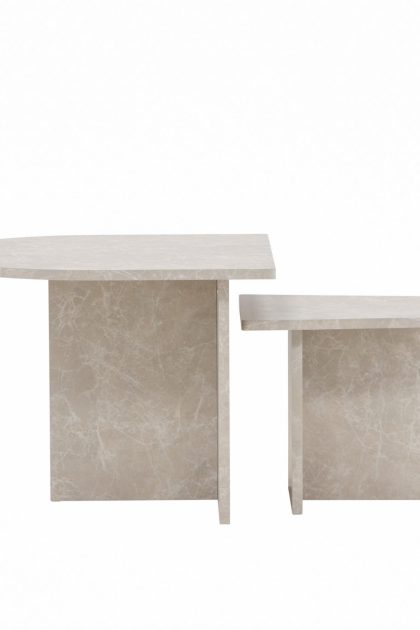 Travertin soffbord sala - beige