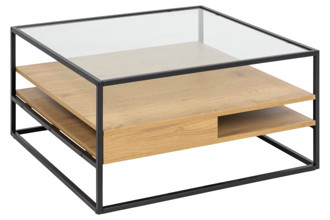 Soffbord sakila 80x80 cm - transparent