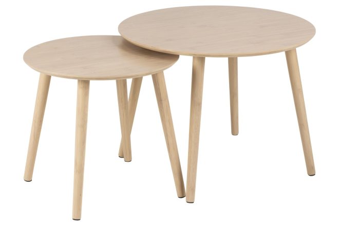 Soffbord miglani 60 cm rund - natural