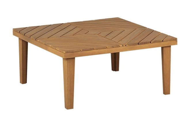 Soffbord taviano 70x70 cm kvadratisk - ljusbrun