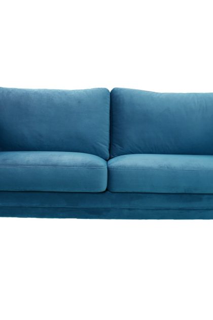 Boom sammetssoffa 3-sits - blå