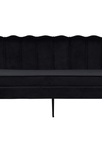 Calais 3-sits soffa sammet - svart