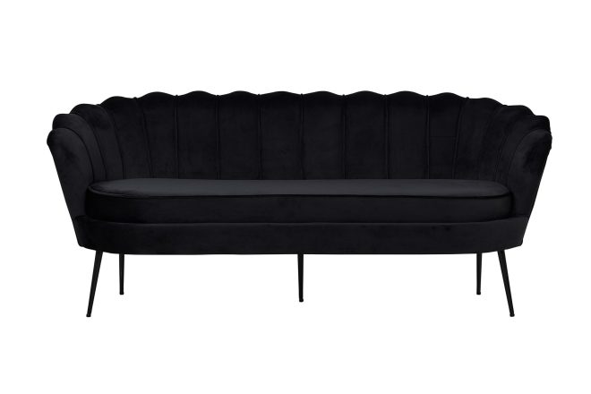 Calais 3-sits soffa sammet - svart