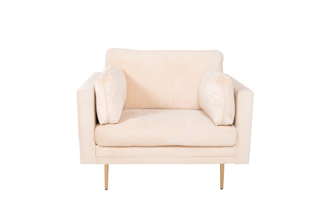 Fåtölj arianos sammet - beige