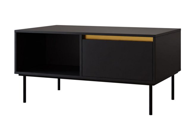 Soffbord hollander 100 cm - svart/guld