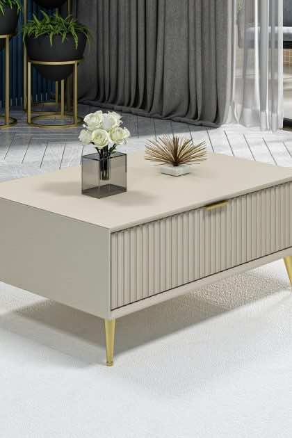 Soffbord luxe 90 cm - sandsten