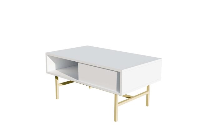 Soffbord muneer 90 cm - vit