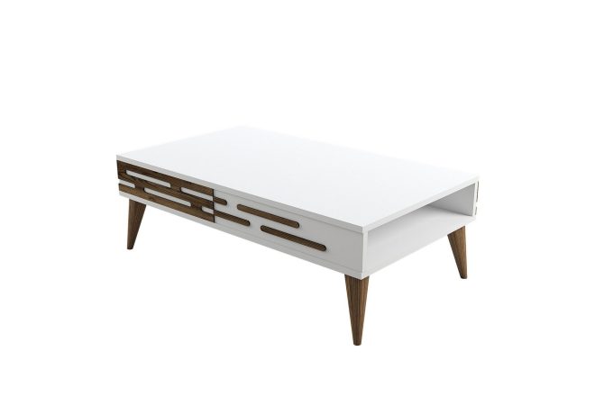 Soffbord valensiya 105 cm - valnöt/vit