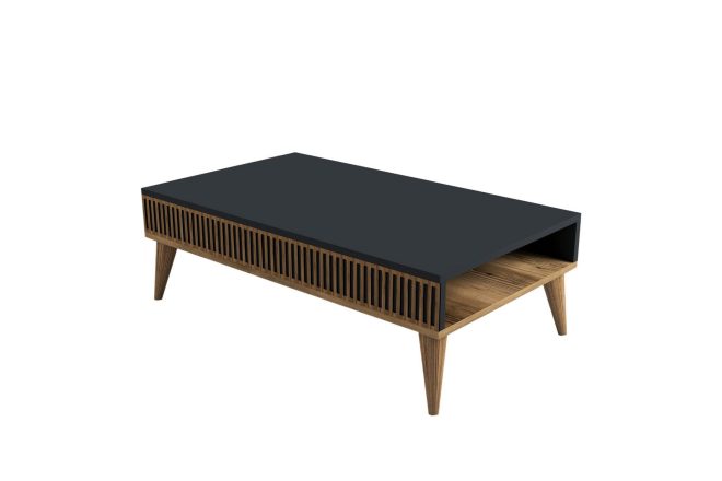 Soffbord milanda 105 cm - valnöt/antracit